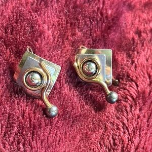 Elegant Gold and Silver Earrings